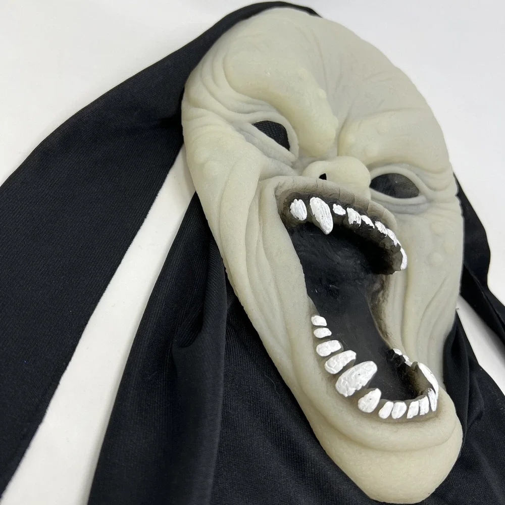 Vintage‎ 90's Pumpkin Time Skull Ghoul Monster Halloween Mask